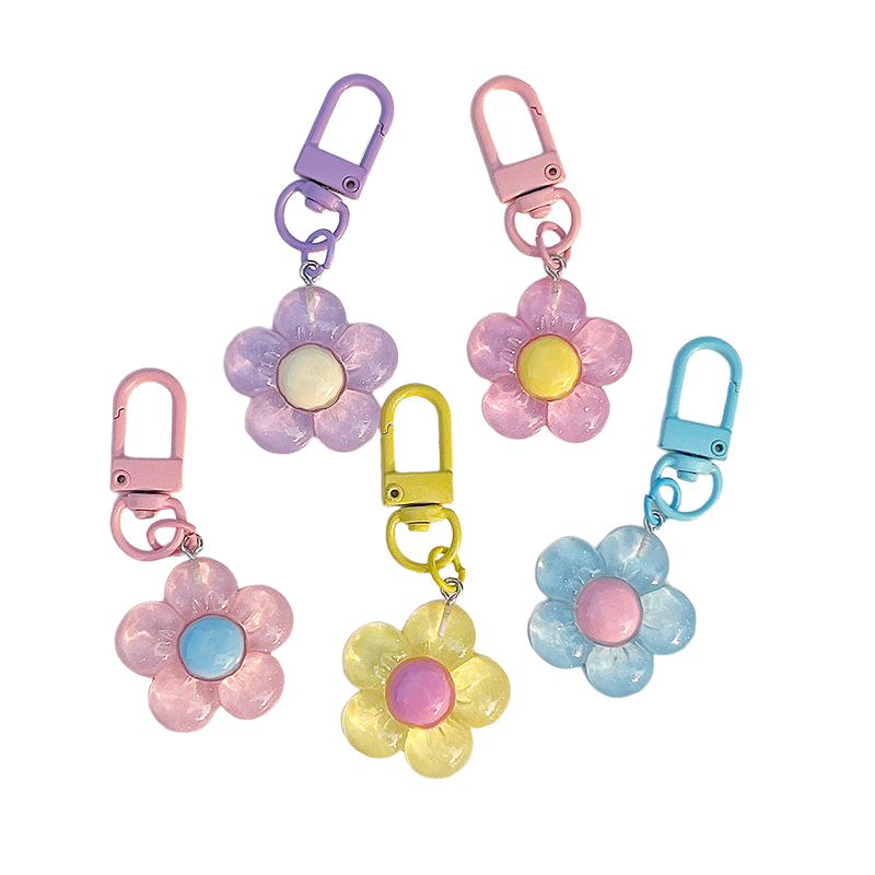 Women'S Accessories Purse - Kadınlar için sevimli çiçek anahtarlıklar şeffaf