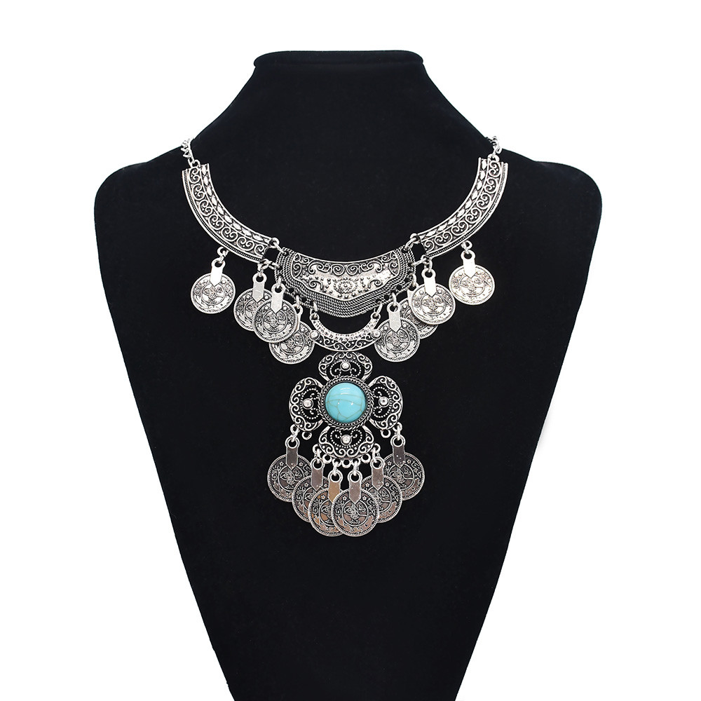 Women Accessories Nepal - Vintage Alaşım Delikli Büyük Çiçek Paraları