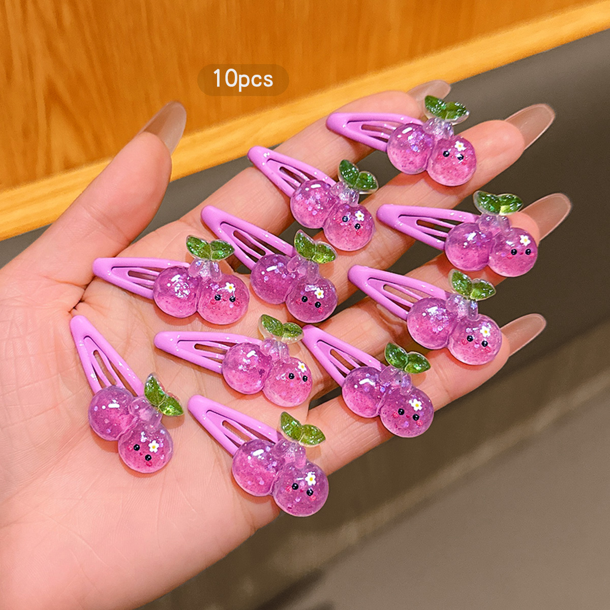 Women'S Affordable Accessories - 10 Mor Kiraz BB Tokası Günlük