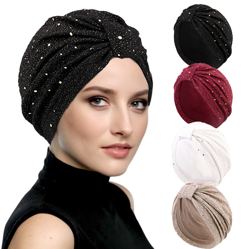 Women Accessories India - Kadın müslüman düğümlü türban başörtüsü büküm