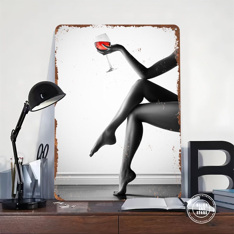 Şık Kadın Şarap Kadehi Ile Ten - Women Accessories Poster incelemesi ve fiyatı