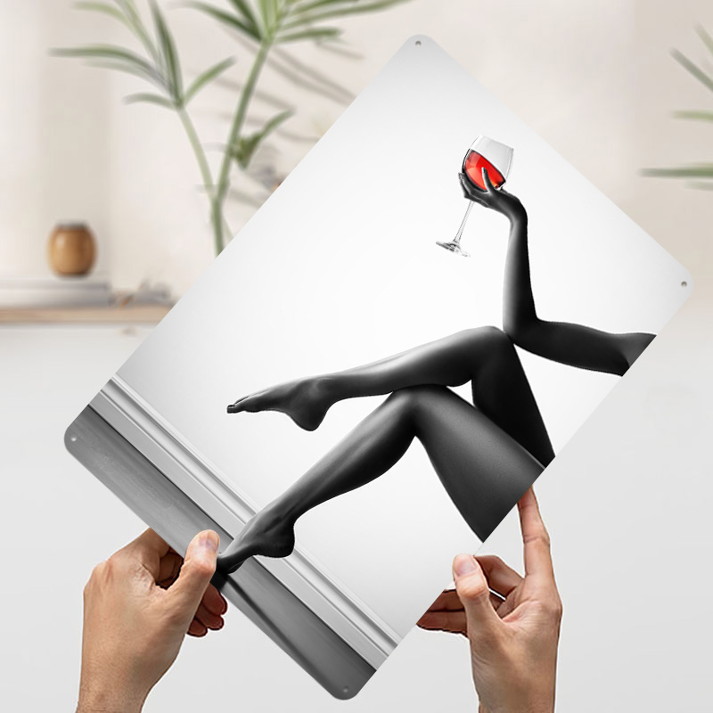Şık Kadın Şarap Kadehi Ile Ten - Women Accessories Poster incelemesi ve fiyatı