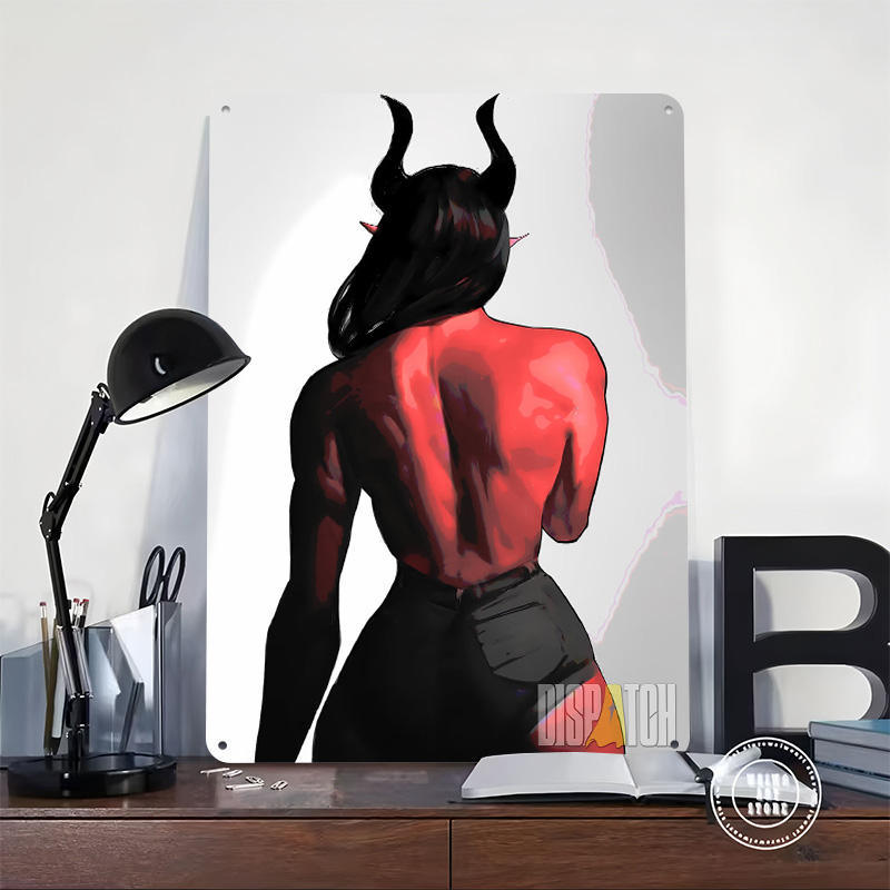 Kırmızı tenli iblis kadın arka - Women Accessories Poster incelemesi ve fiyatı