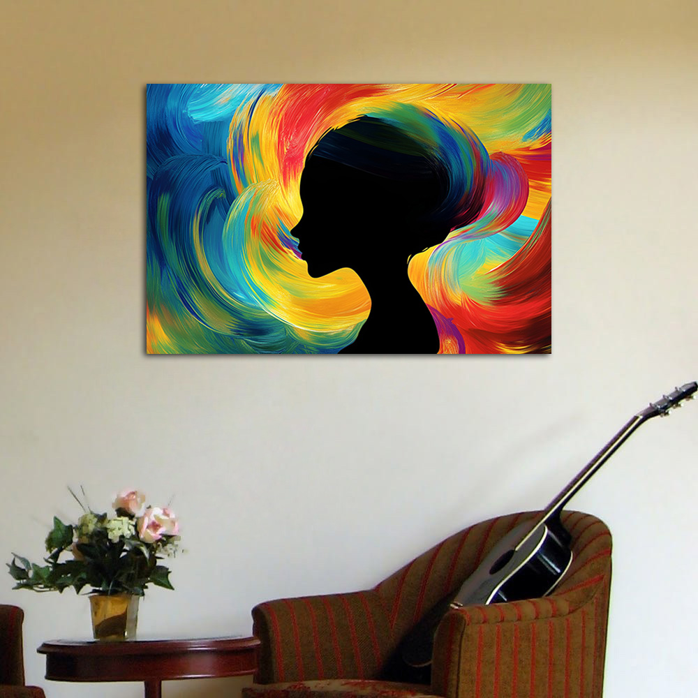 Renkli Sanat Eseri Soyut Kadın - Women Accessories Poster incelemesi ve fiyatı