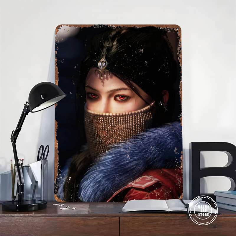 Kırmızı Gözlü Gizemli Kadın Te - Women Accessories Poster incelemesi ve fiyatı