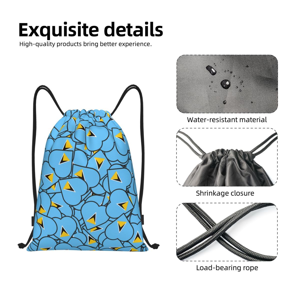 Saint Lucia ülke bayrağı aşk İ - Women Accessories Poster incelemesi ve fiyatı