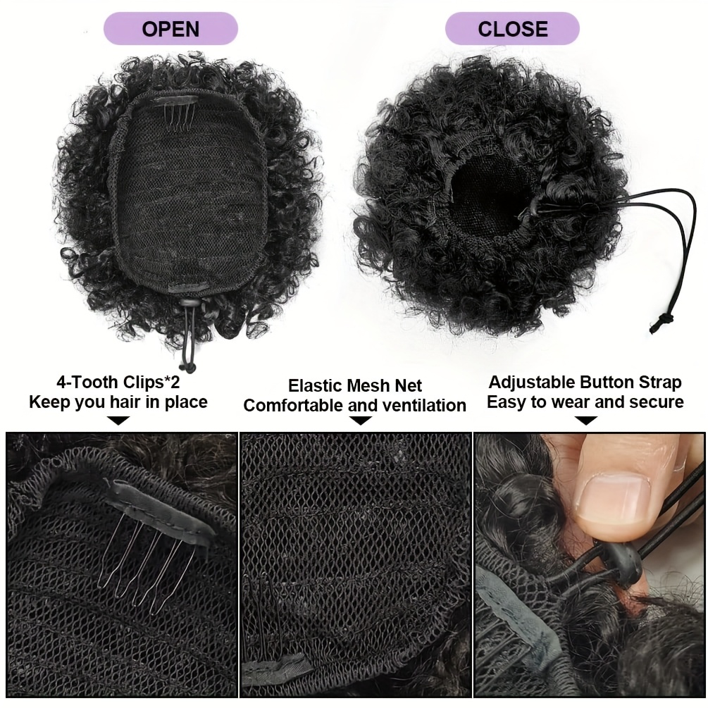 Afro Kıvırcık Topuzlar %100 Ge - Women Accessories India incelemesi ve fiyatı